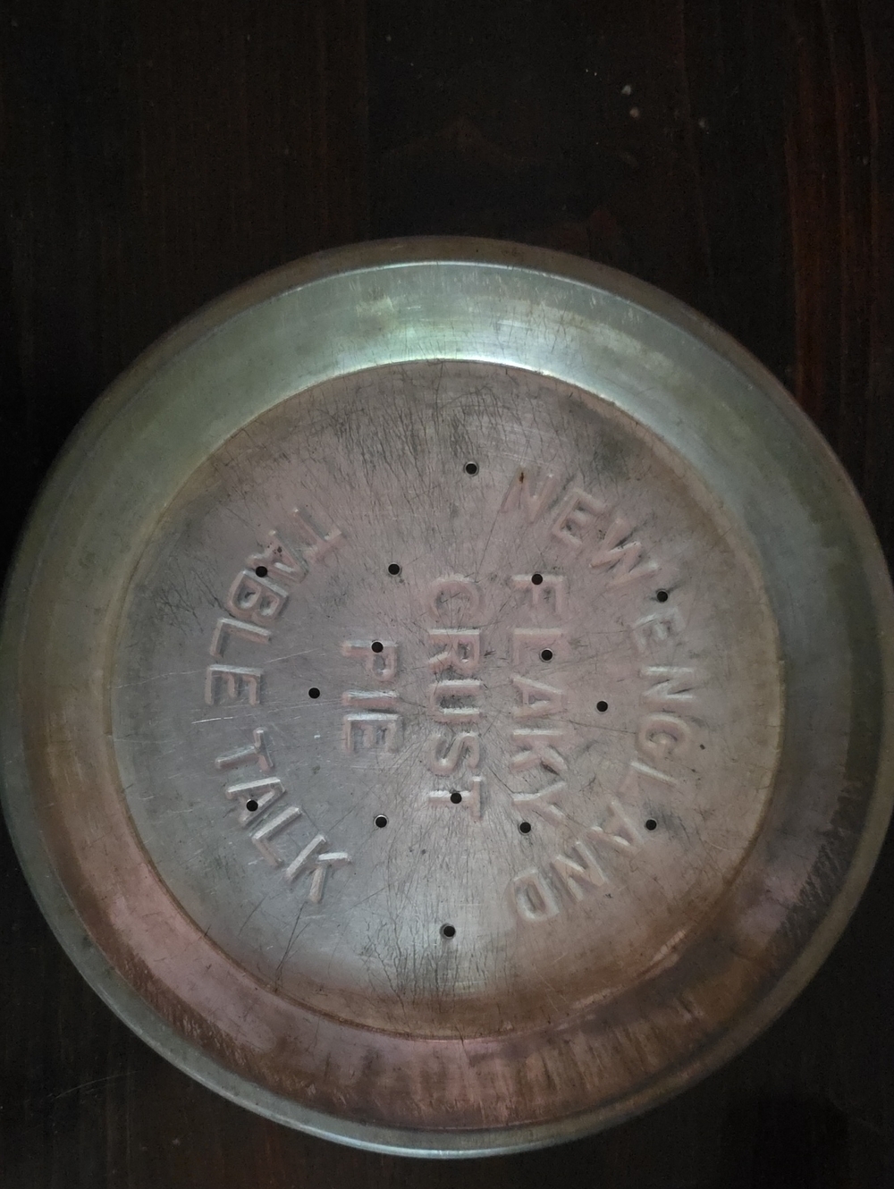 Pie Crust Tin - Silver Metal